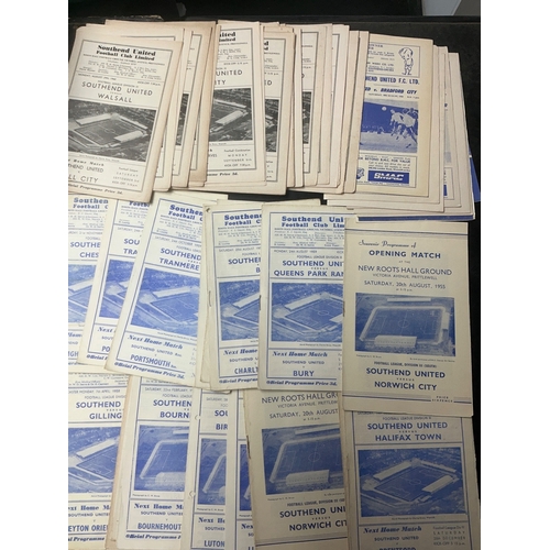 151 - Southend United Home Football Programmes: 28 from the mid to late 50s including 4 of the first match... 