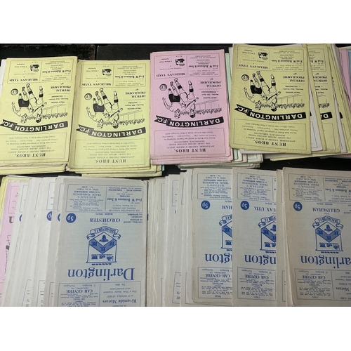 152 - Darlington Home Football Programmes: Over 100 spanning the 60s decade with a further 50 from the ear... 