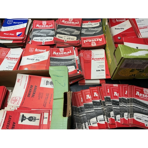 154 - Arsenal Home Football Programmes: 3 boxes from 59/60 to 68/69 in excellent condition with heavy dupl... 