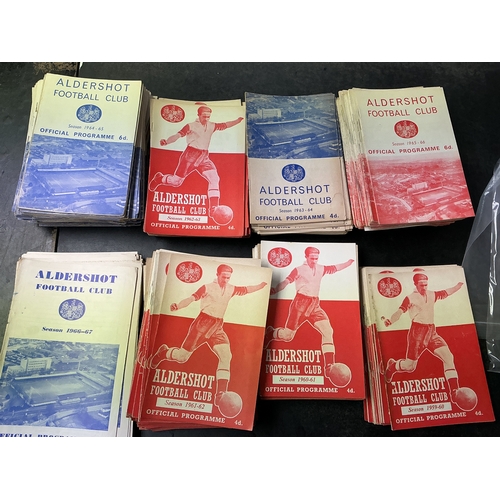 157 - Aldershot Home Football Programmes: Includes 15 from 59/60 then around 300 from 60/61 to 64/65 and m... 