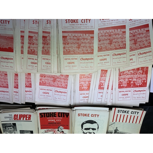 158 - 1960s Stoke City Home Football Programmes: Nearly 300 spanning the 60s plus a quantity of early to m... 