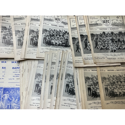 159 - Watford Home Football Programmes: Includes 55/56 Rampla x 2 and a further 35 from the late 50s. Near... 