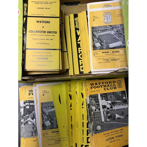 159 - Watford Home Football Programmes: Includes 55/56 Rampla x 2 and a further 35 from the late 50s. Near... 
