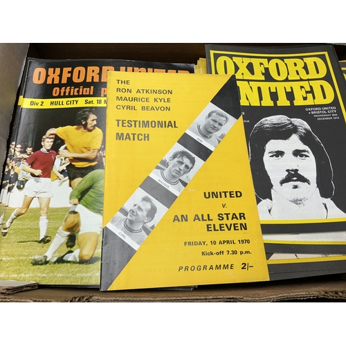 162 - Oxford United Home Football Programmes: Around 200 from the late 60s plus over 100 from the early to... 