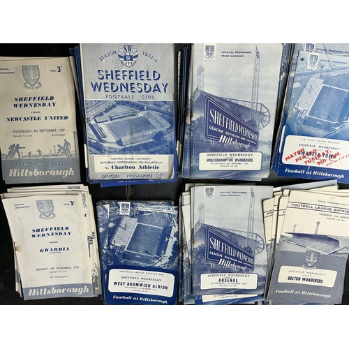 168 - Sheffield Wednesday Home Football Programmes: 25 x mid to late 1950s and around 250 spanning the 60s... 