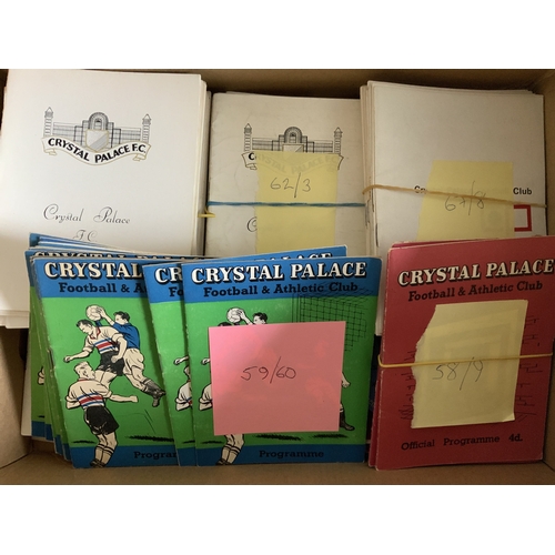 170 - Crystal Palace Home Football Programmes: Includes possible complete sets from 60/61 64/65 65/66 66/6... 