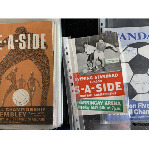 174 - Evening Standard 5 A Side Final Football Programmes: 1958 onwards to include 3 Soccer 6 from the 80s... 