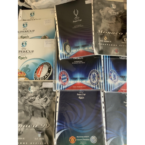 175 - Super Cup Final Football Programmes: Nice collection to include Club World Cup programmes from 1967 ... 