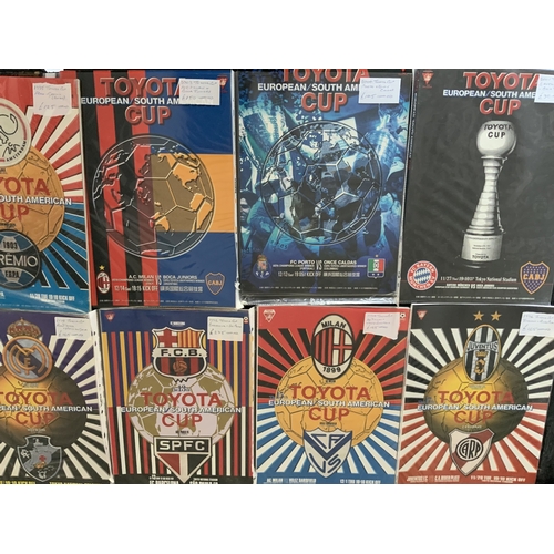 176 - Toyota Cup Final Football Programmes: Some expensive hard to obtain programmes with the odd team she... 