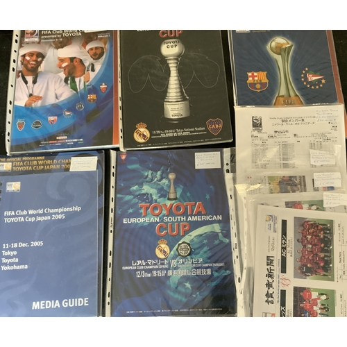 176 - Toyota Cup Final Football Programmes: Some expensive hard to obtain programmes with the odd team she... 