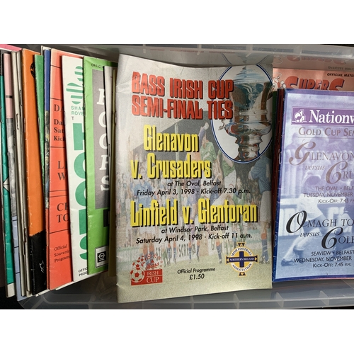 177 - Irish Football Programmes: Both north and south clubs in excellent condition from the 60s onwards wi... 