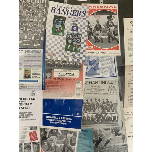 179 - Minor Cup Final Football Programmes: Large box containing Texaco Cup, Anglo Italian, Johnstones Cup,... 