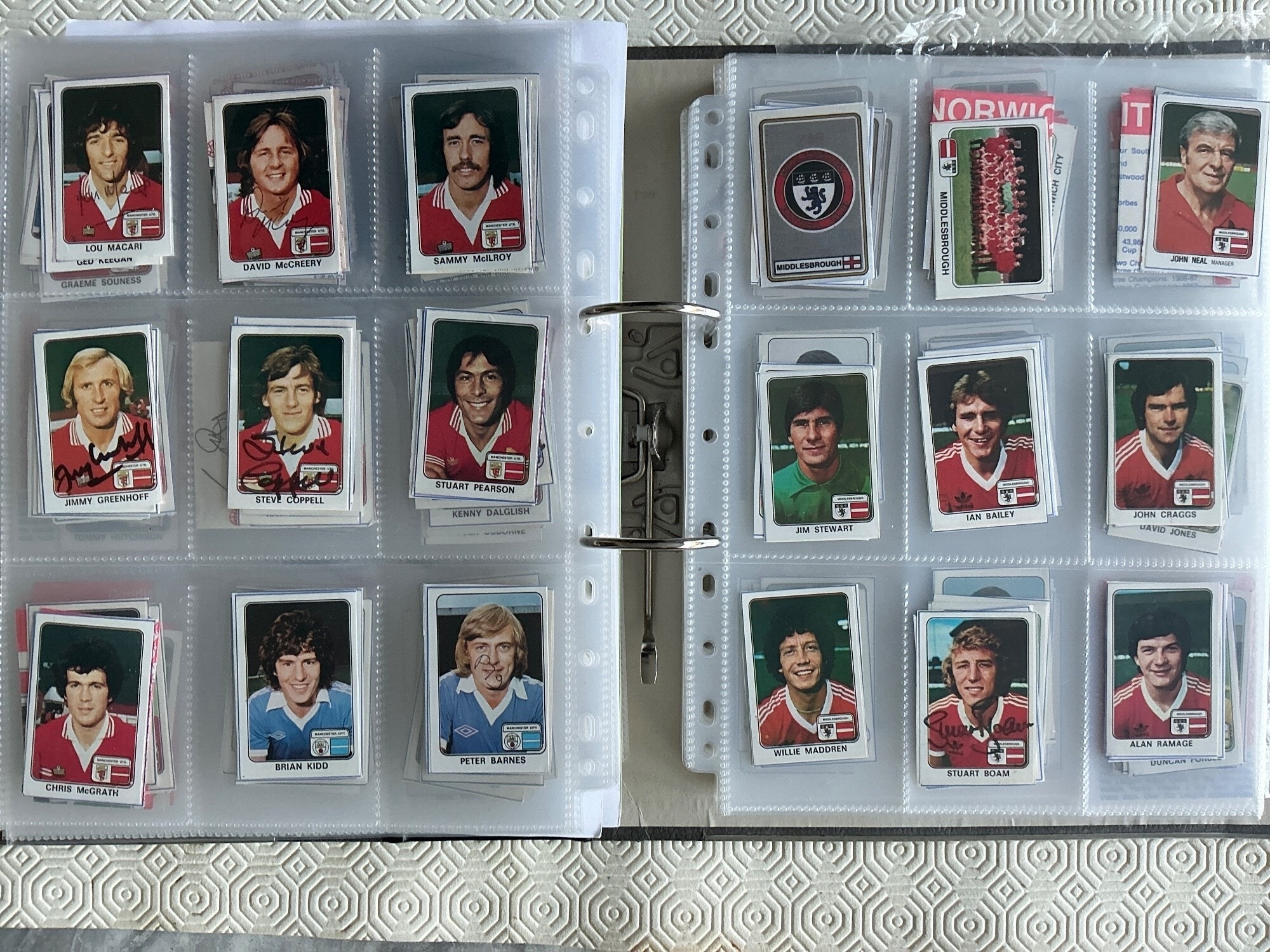 Signed Panini Football 79 Football Sticker Cards: Superb collection in ...
