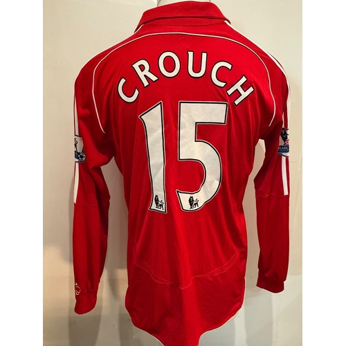Peter Crouch Liverpool 2006 - 2008 Match Worn Football Shirt: Red long ...