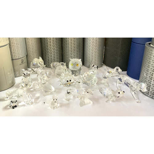 1005 - A collection of small boxed Swarovski figurines.