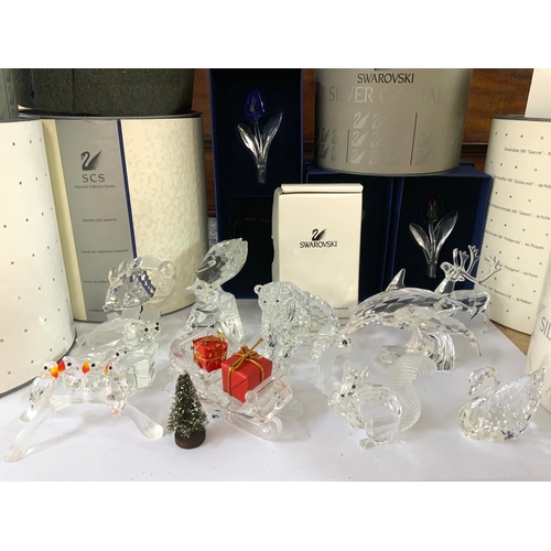 1006 - A Good collection of Swarovski figurines, all boxed and in good condition.