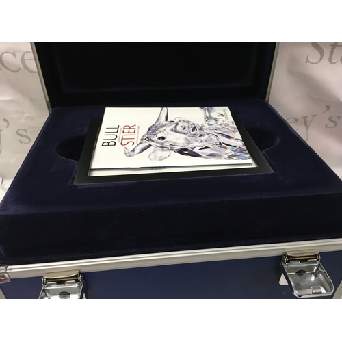 1022 - A cased Swarovski Crystal 2004 bull figure. Limited edition number 2587 of 10000. Designed by Adi St... 
