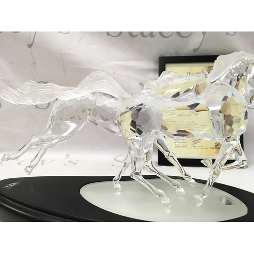 1023 - Swarovski crystal glass cased The Wild Horses 2001 figure group. Limited edition 4652 out of 10000. ... 