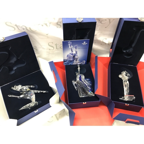 1108 - Three boxed Swarovski Magic of the Dance figures, Anna 04, Antonio 03, Isadora 03.