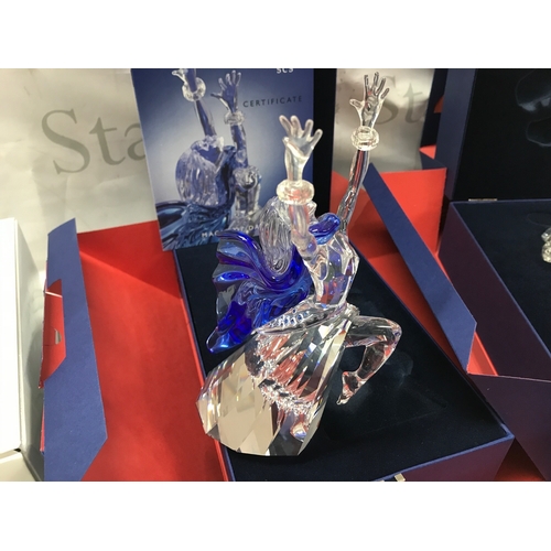 1108 - Three boxed Swarovski Magic of the Dance figures, Anna 04, Antonio 03, Isadora 03.