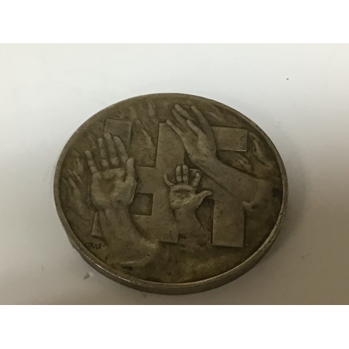 609 - A German Third Reich NSDAP 1932 medal The donation medal silver with edge stamp 990. and three retro... 