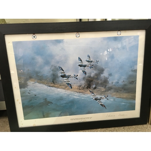 614 - Robert Taylor print ÒJohnnie Johnson leading 144 Canadian wing over the Normandy beaches 6th June 19... 