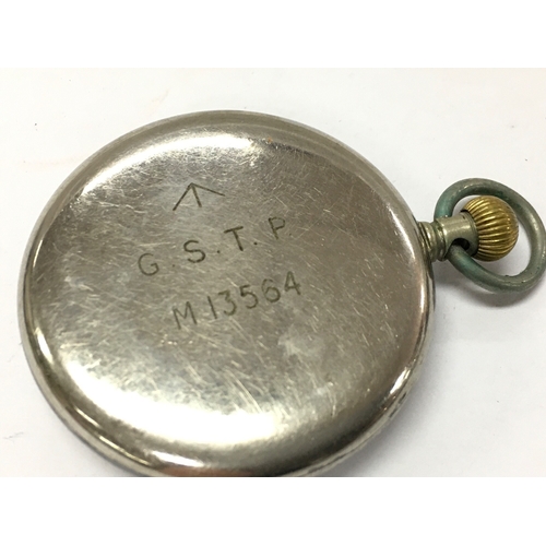 621 - A German Protek 1940s military pocket watch, seen working