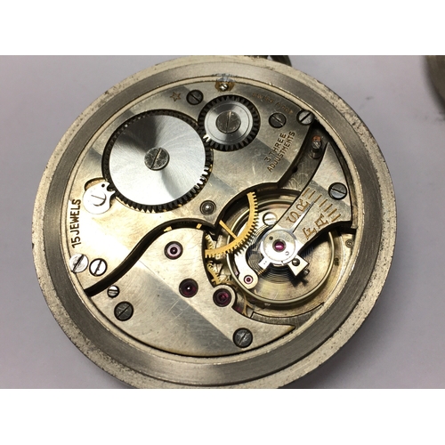621 - A German Protek 1940s military pocket watch, seen working