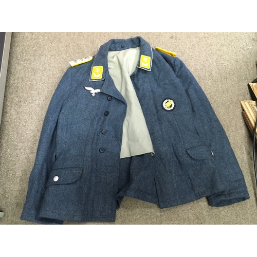 625 - Reproduction German Fallschirmjeager uniform (Boots size 10, jacket , trousers, smock and helmet. No... 