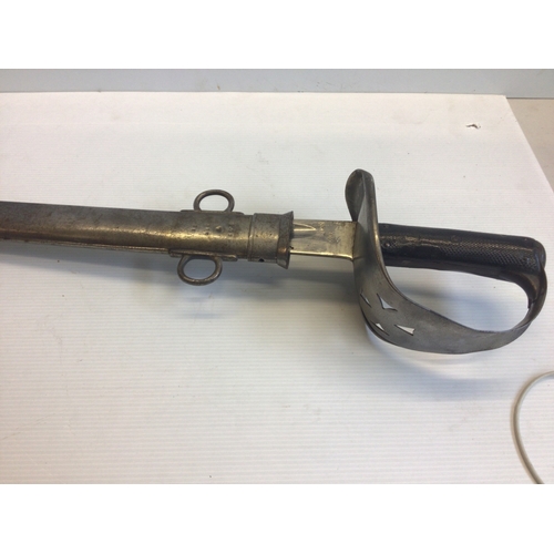 662 - A British Cavalry Troopers sword 1895 pattern with military markings to the blade and scabbard.