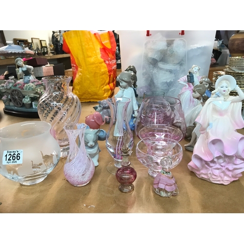 1266 - A Collection of ceramics including Neo figures and Coalport figures, Caithness glass
