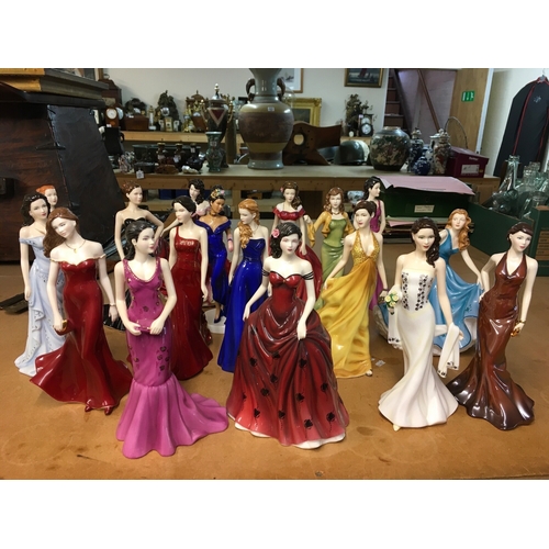 1280 - A collection of Seventeen Royal Doulton Lady figurines including some ftom the 