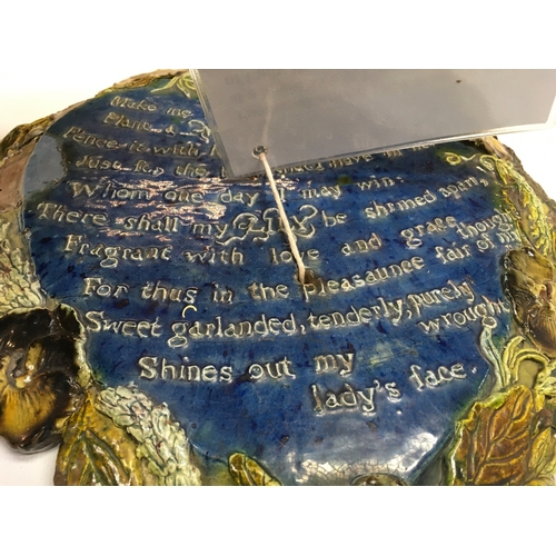 1290 - An Unsual castle Hedingham plaque with inscription associated to Edward VII (some damaged). Dimensio... 