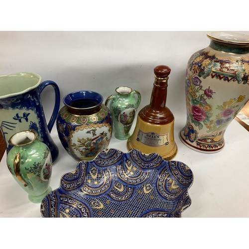 1315 - A collection of oriental style ceramics .and others.