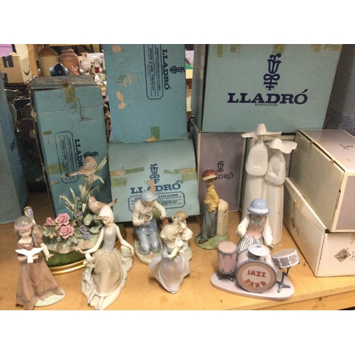 1320 - A collection of Lladro and Nao porcelain figures (8)