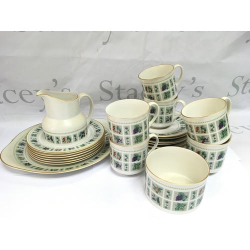 1392 - A Royal Doulton coffee set in Tapestry pattern.