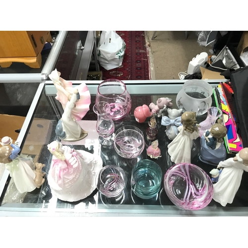 1266 - A Collection of ceramics including Neo figures and Coalport figures, Caithness glass