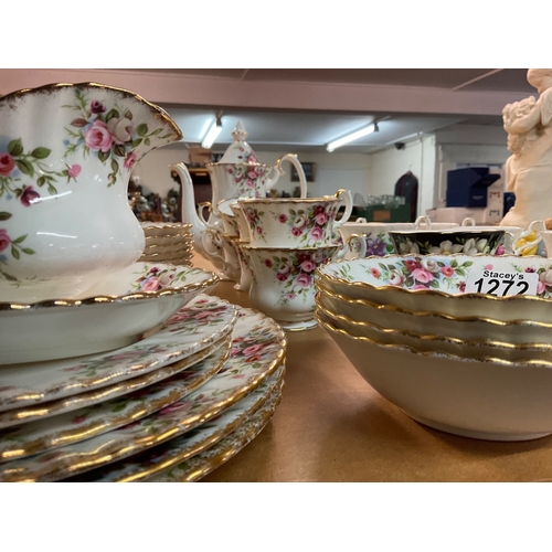 1272 - A Royal Albert cottage garden tea set together with six months cups and saucers and one other cup.