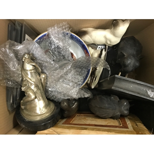 1279 - A collection of ceramics including stoneware jugs, two small swords, erotica figure, oil can with pa... 