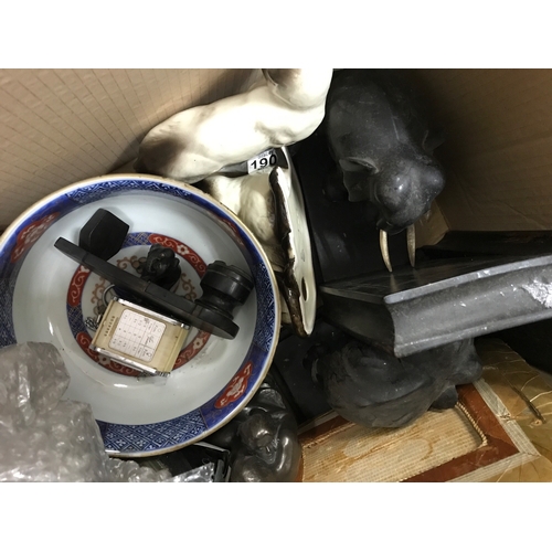 1279 - A collection of ceramics including stoneware jugs, two small swords, erotica figure, oil can with pa... 