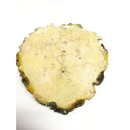 1290 - An Unsual castle Hedingham plaque with inscription associated to Edward VII (some damaged). Dimensio... 