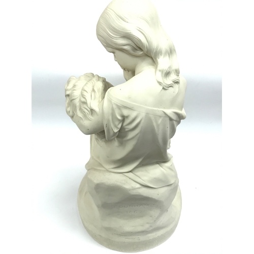 1312 - A Copeland J Durham St 1862 Bisque figure, go to sleep.45cm tall