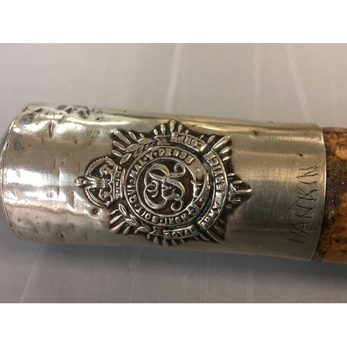 854 - Sword stick with Royal Army Service Corps top . Stick 92cm long sword 46cm long
