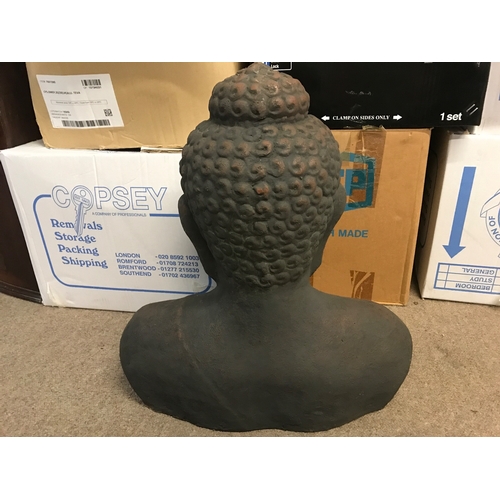 861 - A terracotta Buddha bust, 52cm tall 48cm wide NO RESERVE