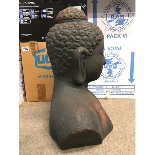 861 - A terracotta Buddha bust, 52cm tall 48cm wide NO RESERVE
