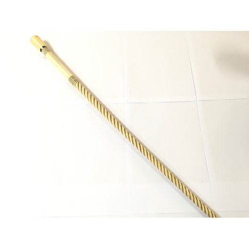 884 - A Narwhal Tusk Walking Stick. Approximate Length 91CM.