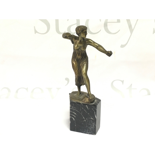887 - A small bronze Morin archer figure, 17cm high