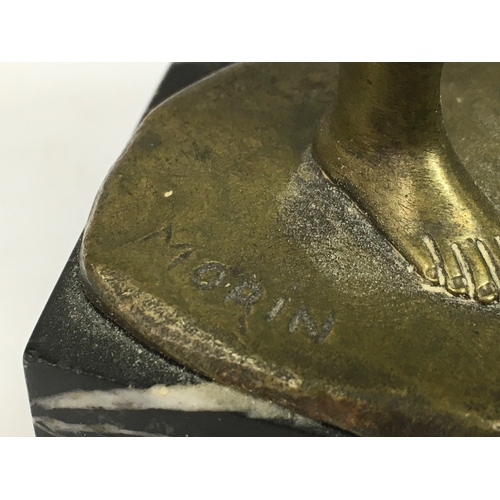 887 - A small bronze Morin archer figure, 17cm high