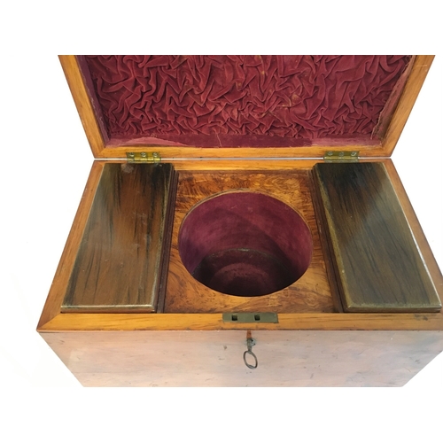 906 - An antique tea caddy possibly from regency period. Central mixing bowl not present.
