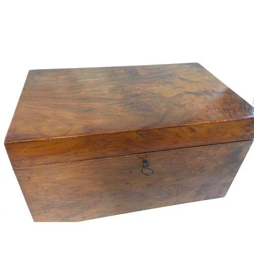 906 - An antique tea caddy possibly from regency period. Central mixing bowl not present.